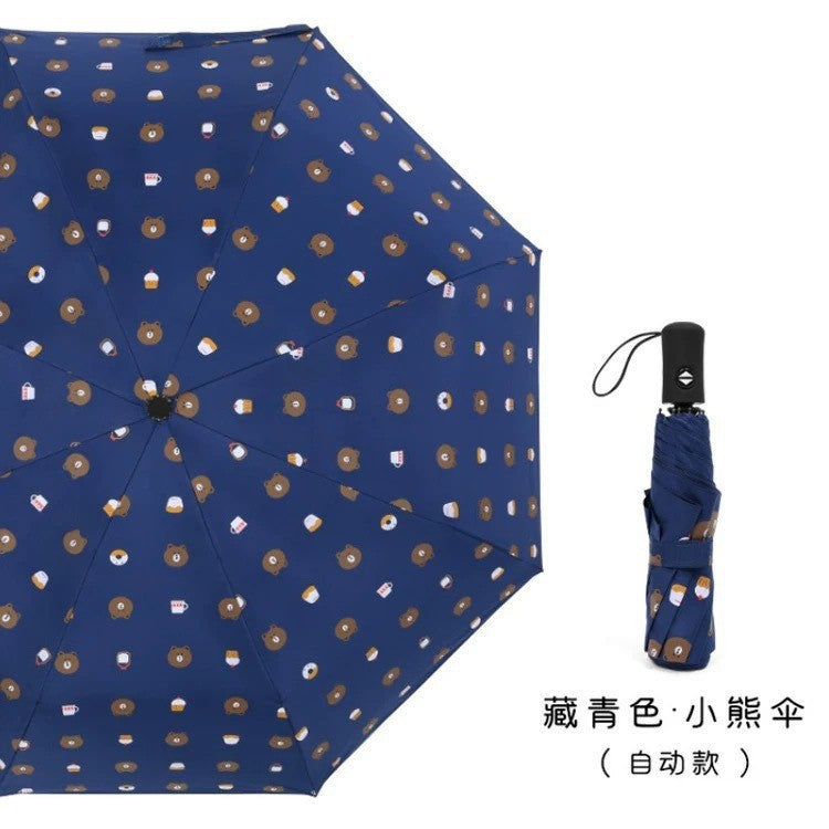 Women's creative folding umbrella with animal motif Bowlift