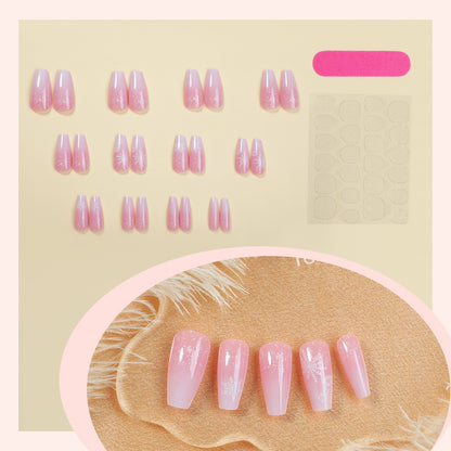 Decorative Press-On Nail Art Set with Unique Floral Patterns Acalora
