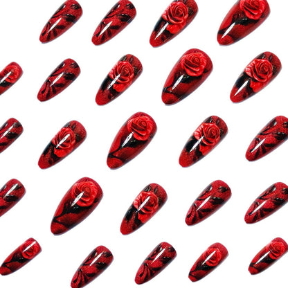Elegant Floral Design Nail Art Acalora