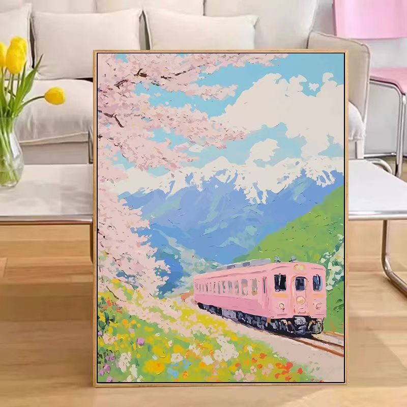 Scenic Train Landscape Wall Art