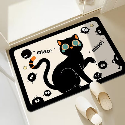 Fun Cat-Themed Bathroom Mat