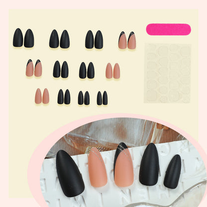 Elegant Press-On Nail Set with Matte and Glossy Finish Acalora