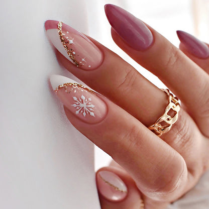 Elegant Decorative Long Press-On Nails Acalora
