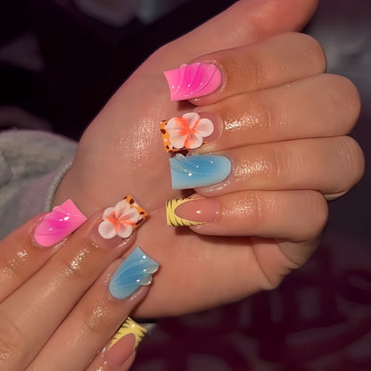 Floral Art Press-On Nails Acalora