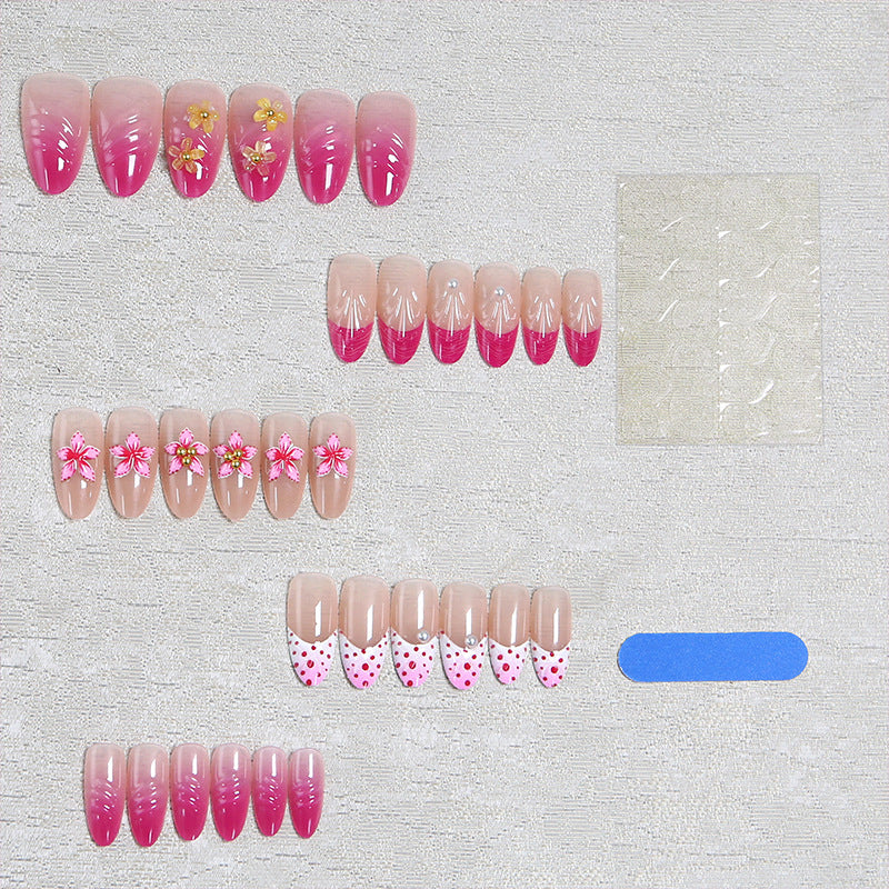 Nail art set with floral and elegant decorations Acalora