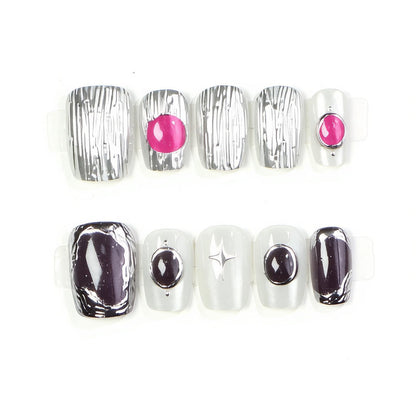 Artistic Textured Press-On Nail Set Acalora