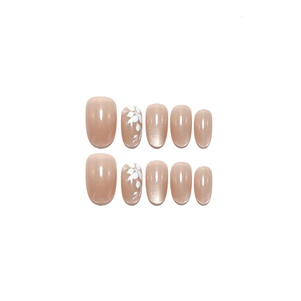 Artificial nails with elegant flower decoration Acalora
