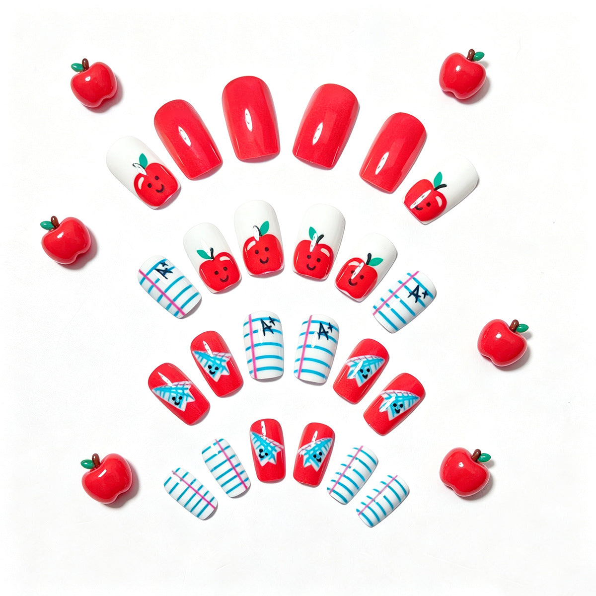 Creative School-Themed Nail Art Acalora