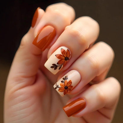Artificial nails in elegant French tip design Acalora