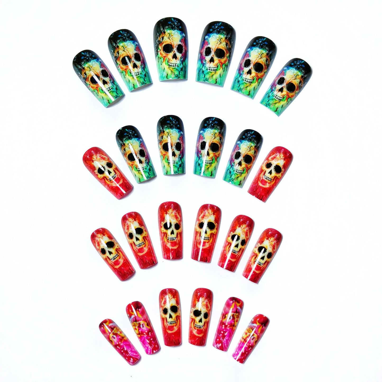 Artistic Skull Nail Art Acalora