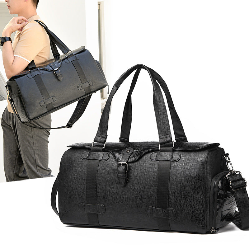 Classic Leather Travel Duffel Bag Acalora