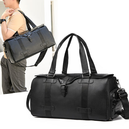 Classic Leather Travel Duffel Bag Acalora