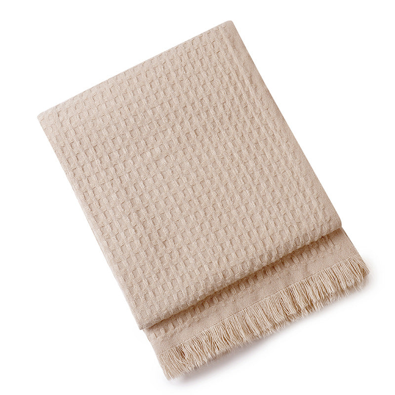 Unisex Elegant Textured Knit Throw Blanket