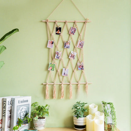 Elegant Macrame Wall Tapestry with Artistic Design