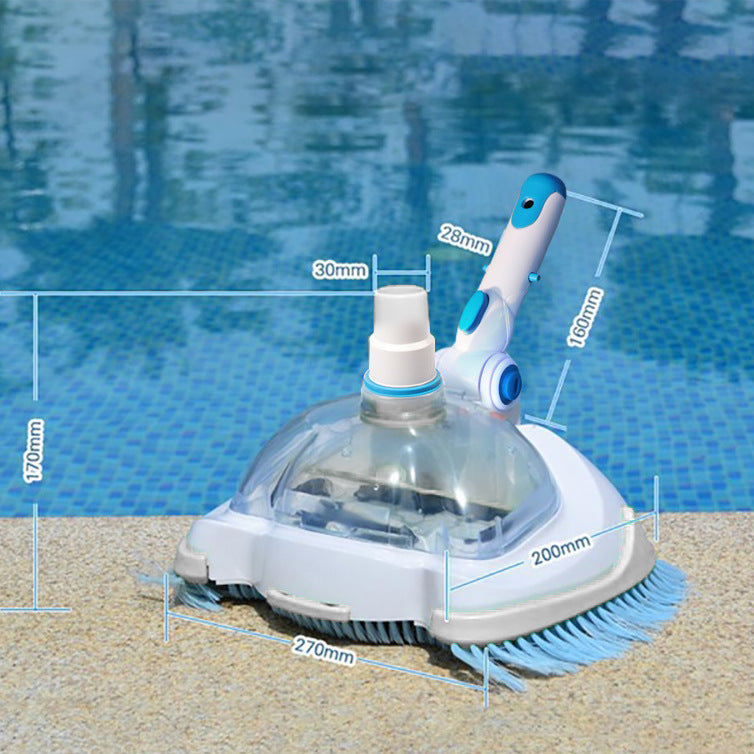 Automatic suction pool cleaner with rotating brush heads and clear debris chamber Bowlift