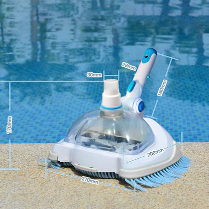 Automatic suction pool cleaner with rotating brush heads and clear debris chamber Bowlift