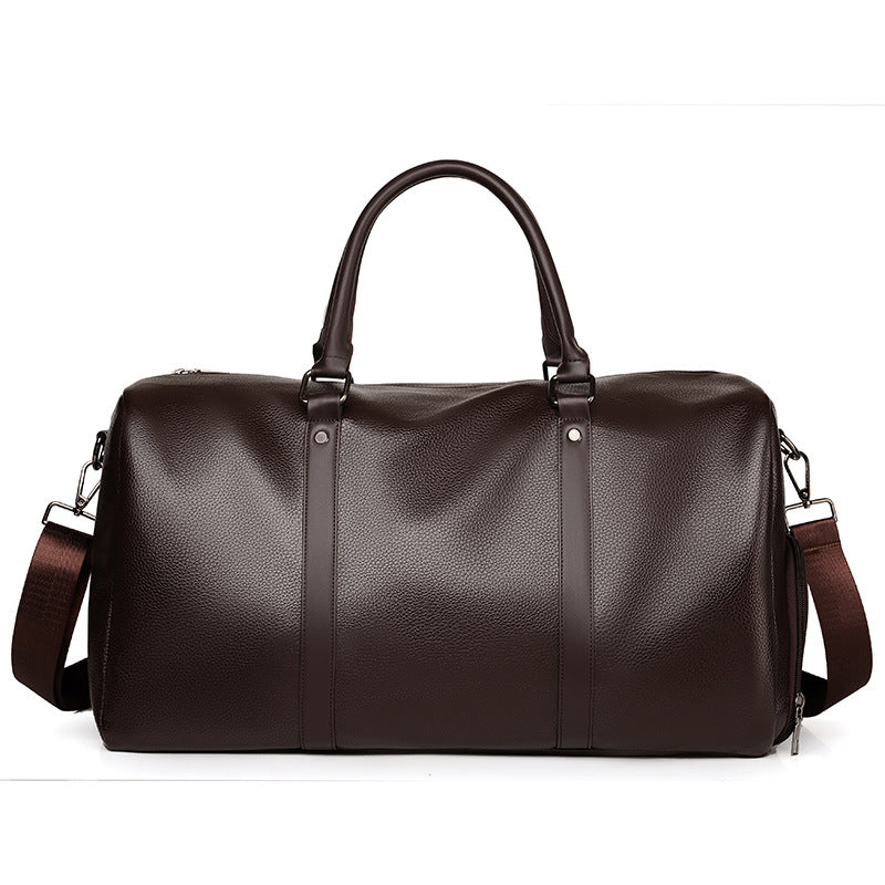 Elegant Leather Weekender Bag Acalora