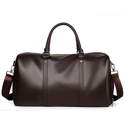 Elegant Leather Weekender Bag Acalora