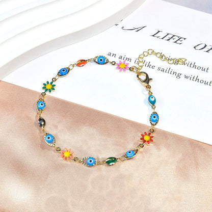 Colorful Evil Eye Charm Bracelet Acalora 1788164354