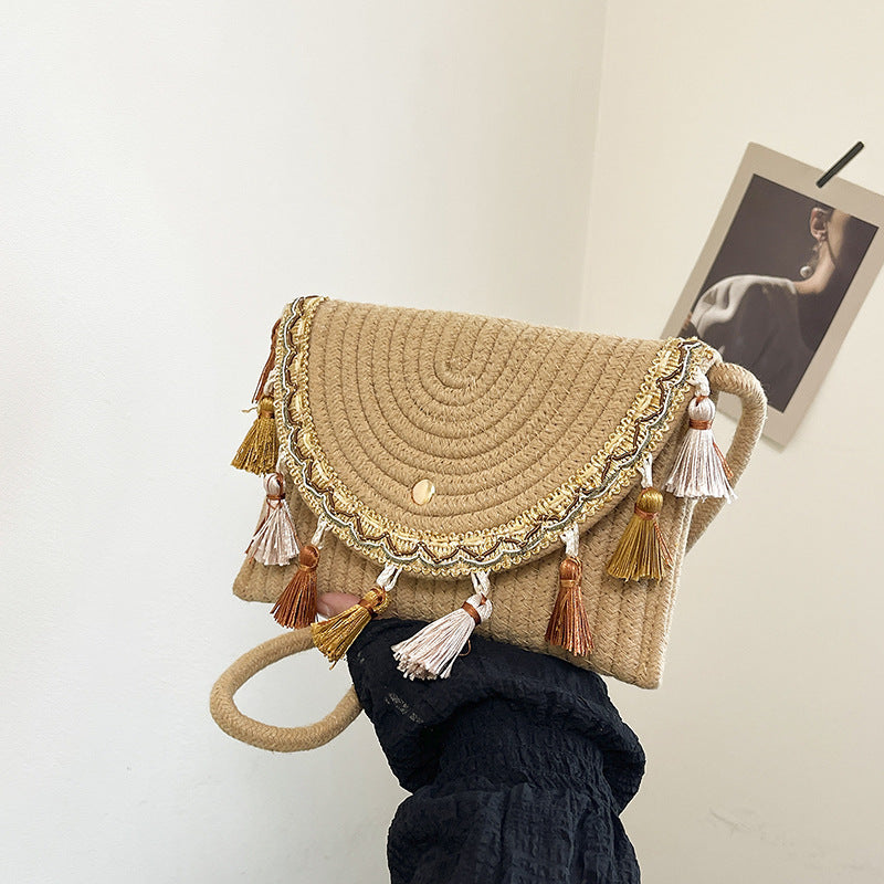 Bohemian Woven Clutch Bag Acalora