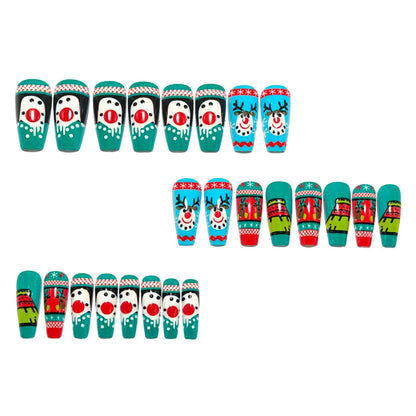 Artificial nails with festive Christmas design Acalora