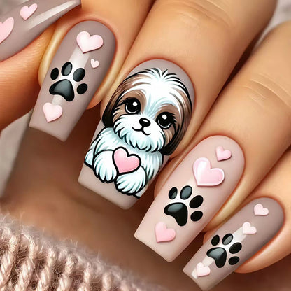 Playful Pet-Themed 3D Nail Art Acalora