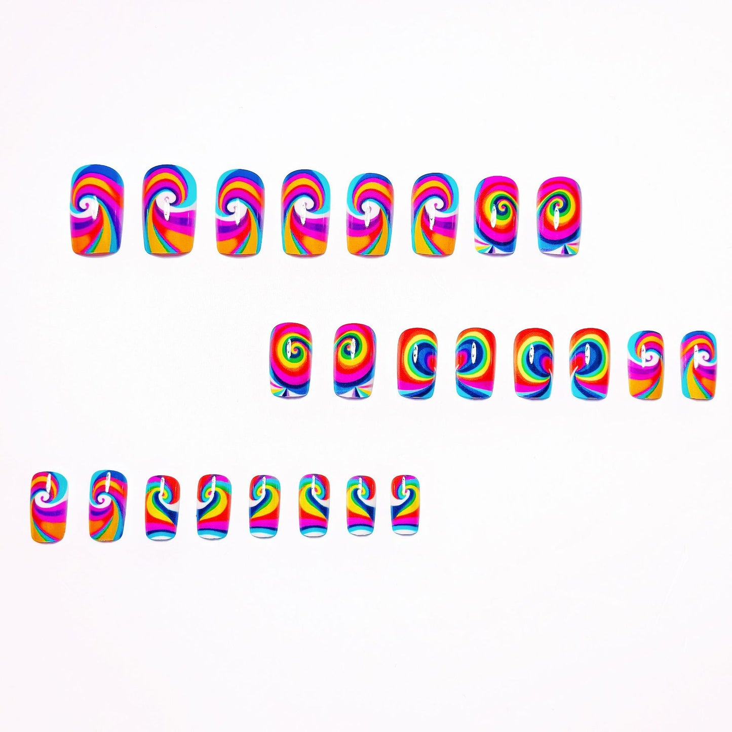 Psychedelic Swirl Nail Art Acalora