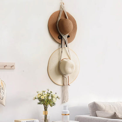 Stylish Macrame Hat Organizer Acalora