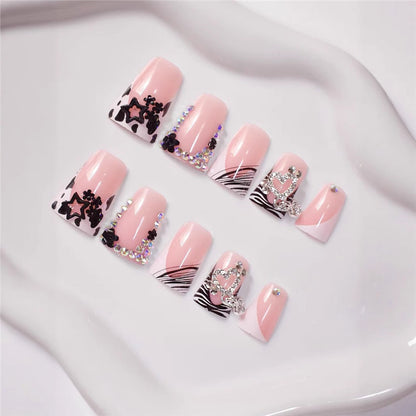 Glamorous Rhinestone Embellished Press-On Nail Set Acalora