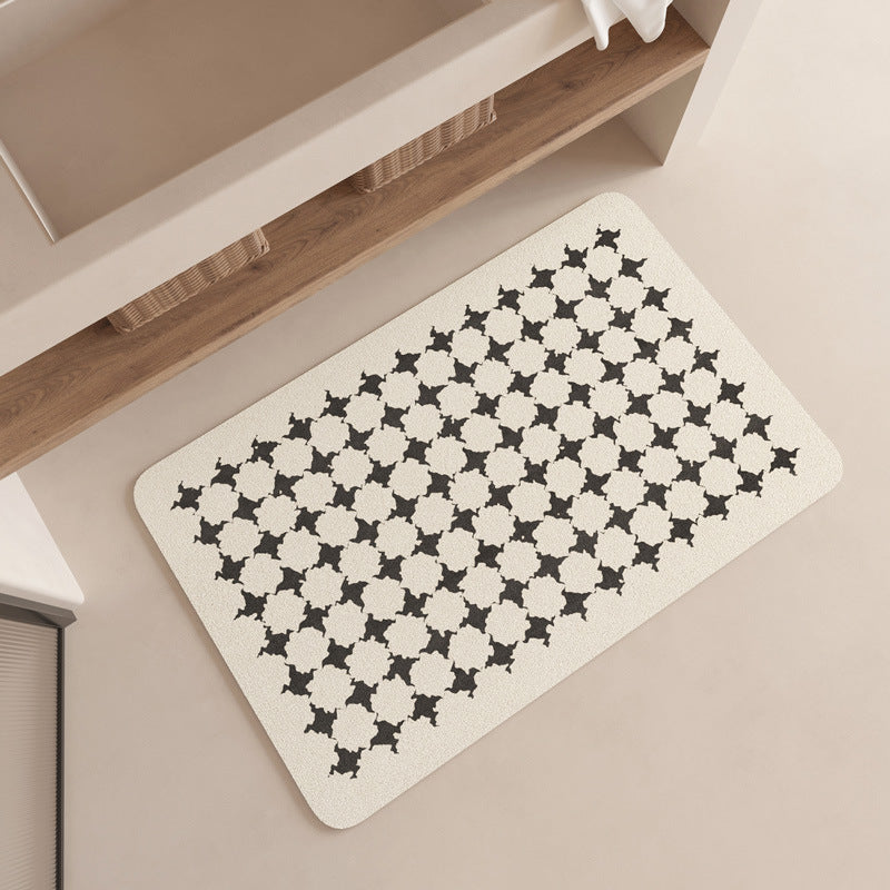 Modern Geometric Patterned Bath Mat