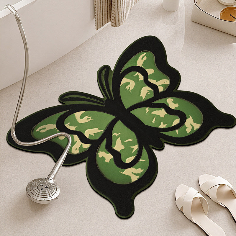 Butterfly Shaped Bathroom Rug