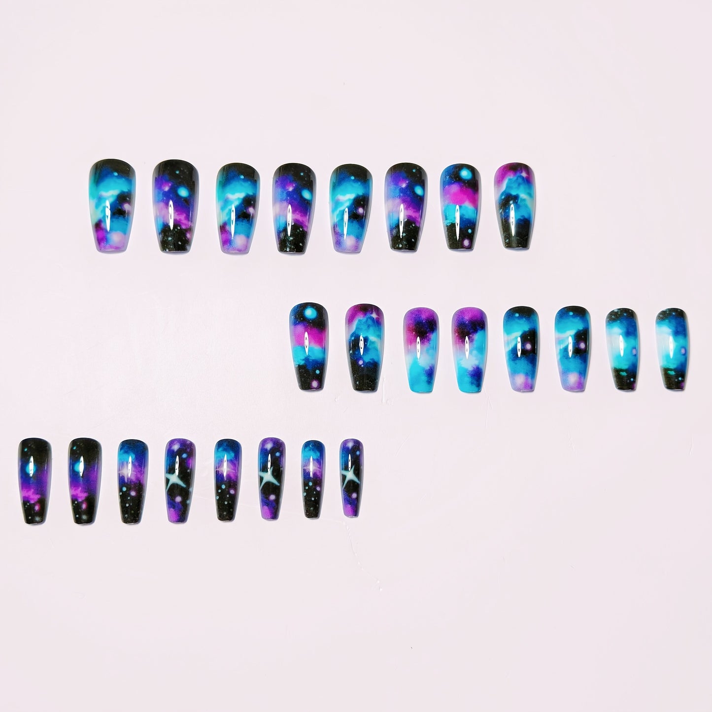 Artistic Galaxy-Themed Nail Art Acalora