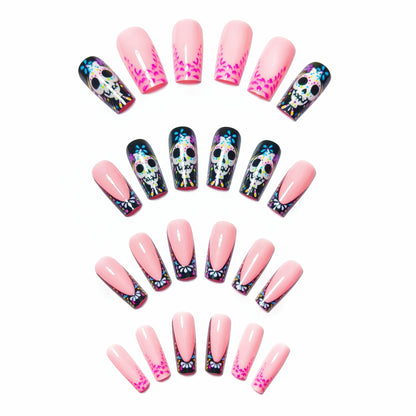 Artistic Skull Design Nail Art Acalora