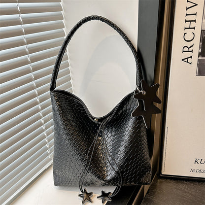 Textured Weave Handheld Shoulder Bag Acalora