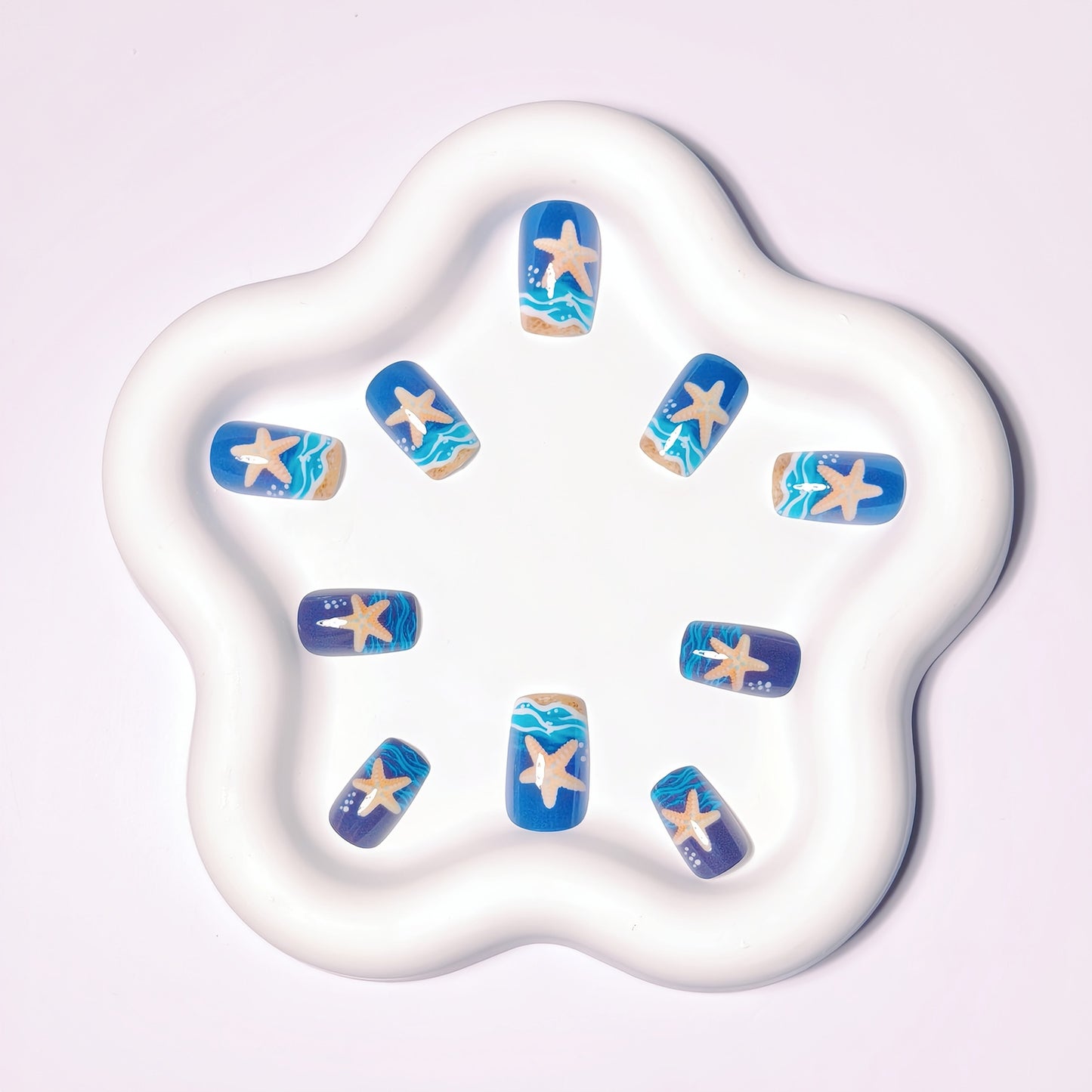 Nautical Themed 3D Acrylic Nail Art Acalora