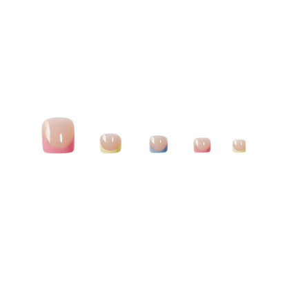 Colorful French Tip Pedicure Acalora