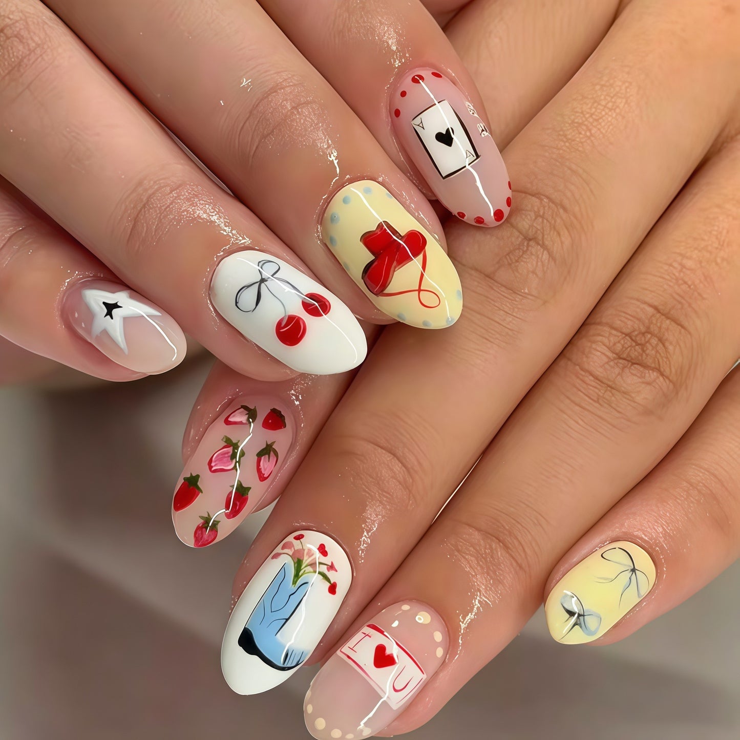 Playful Artistic Nail Art Set Acalora