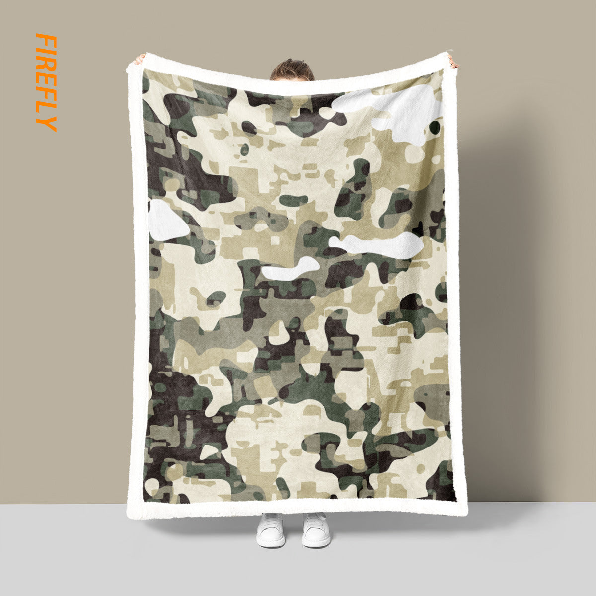 Unisex Tactical Camo Fleece Throw Blanket