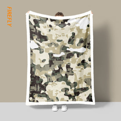Unisex Tactical Camo Fleece Throw Blanket