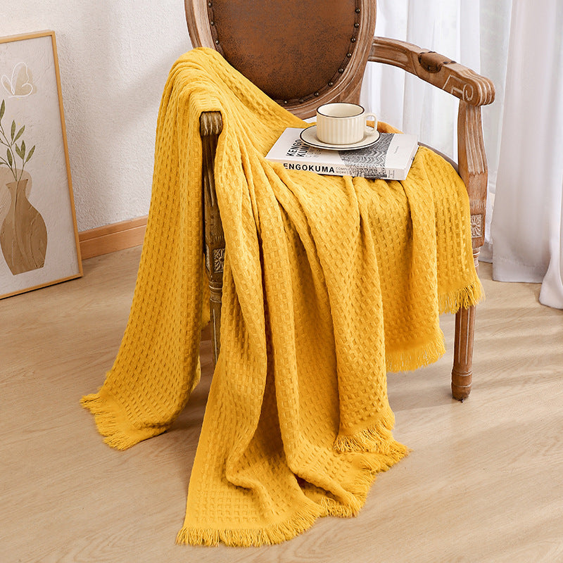Luxurious Textured Knit Throw Blanket