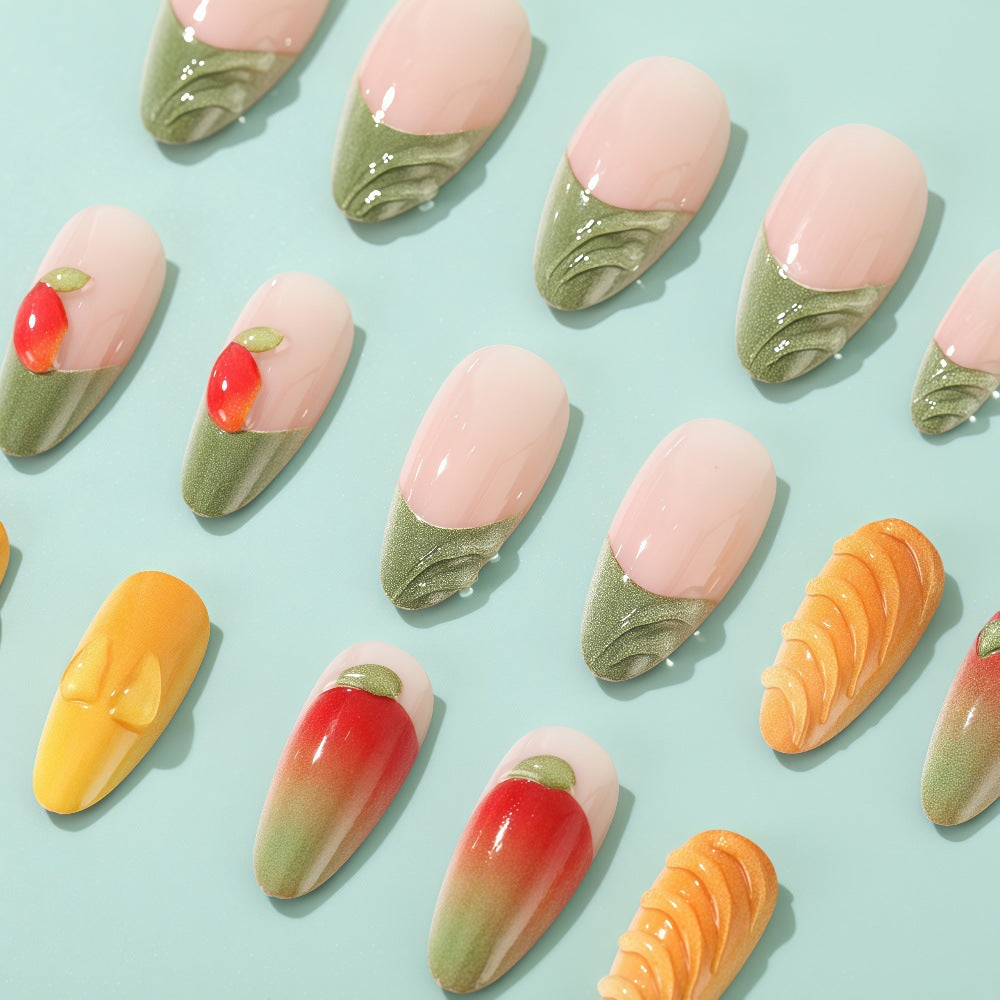 Artificial Nail Set with Fruity Design Acalora