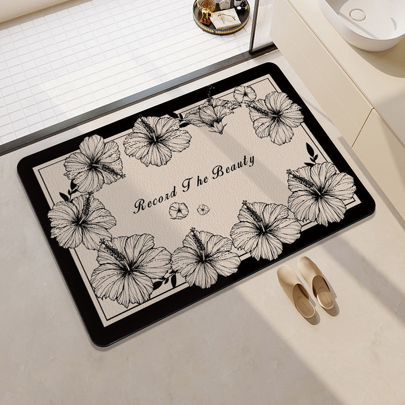 Playful Cat-Themed Bath Rug