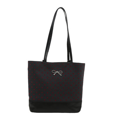Heart-Embellished Canvas Tote Bag Acalora