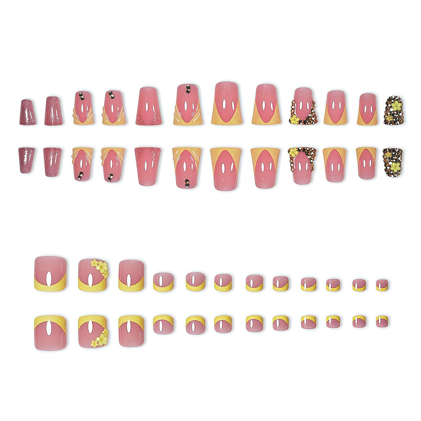 Decorative Rhinestone Press-On Nail Set Acalora