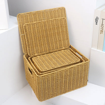 Woven Storage Chest with Lid Acalora
