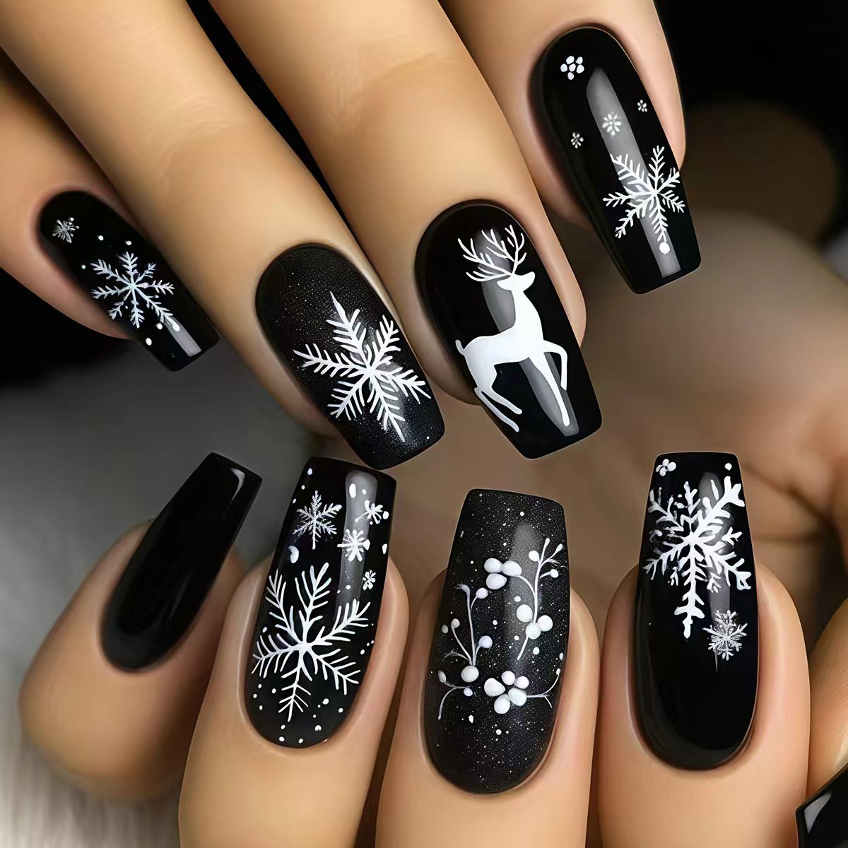 Winter-Themed 3D Nail Art Acalora