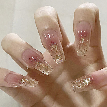 Artificial nails with glamorous glitter accents Acalora