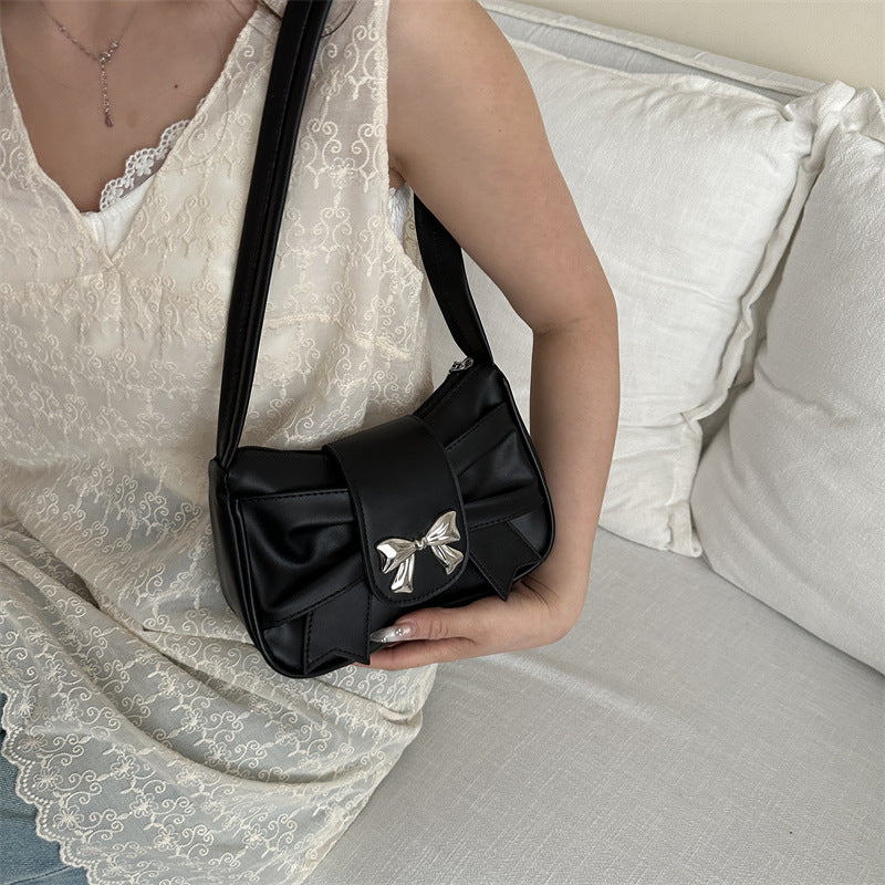 Elegant Bow Accent Shoulder Bag Acalora