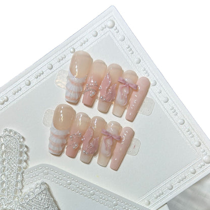 Artistic Decorative Press-On Nail Set Acalora
