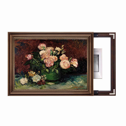 Framed Garden Scene Artwork